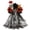 A001- Style A, variant on Headband Halloween Accessory with Faux Flowers Skull Accent for Halloween Party Day of The Dead Themed Dress Up Events