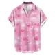 thumbnail image 2 of Blusa y camisa de manga corta con cuello vuelto para hombre, blusa informal de moda con cuello vuelto, blusa estampada de manga corta con botones, blusa de poliéster para hombre, 2 of 6
