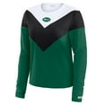 thumbnail image 2 of Women's WEAR by Erin Andrews Green/Black New York Jets Plus Size Chevron Tri-Blend Long Sleeve T-Shirt, 2 of 5