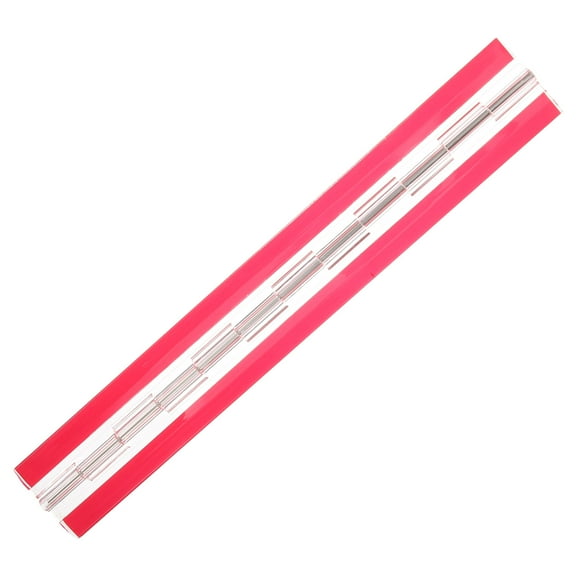 OUNONA Decorative Red Acrylic Self Adhesive Piano Hinges for Craft Boxes and Wooden Cases