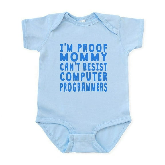CafePress - Proof Mommy Cant Resist Computer Programmers Body - Baby Light Bodysuit, Size Newborn - 24 Months