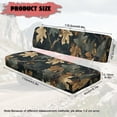 thumbnail image 7 of FKELYI Camo Forest Leaf Print Mule Bench Seat Cover Compatible with Kawasaki Mule 600/610 Anti-Dust Waterproof Seat Protector Cover for Polaris Ranger XP 1000, 7 of 7