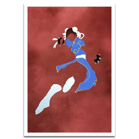 Visionary Prints 'Fight! II' | Gamer Wall Art - Karate Art with Red and Blue tones | Modern Contemporary Poster Print, 13x19