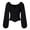 Black, variant on Renaissance Shirt Women Long Sleeve Off Shoulder Elastic Neckline Cropped Corset Tops Peasant Blouse