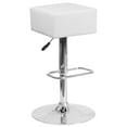 thumbnail image 5 of Flash Furniture 2 Pk. Contemporary White Vinyl Adjustable Height Barstool with Square Seat and Chrome Base, 5 of 5