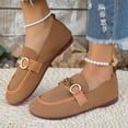 thumbnail image 3 of Yungyresw Womens Loafers Shoes Fashion Low Top Comfortable Slip on Flats Round Toe Business Office Work Casual Dress Shoes Brown 40, 3 of 9