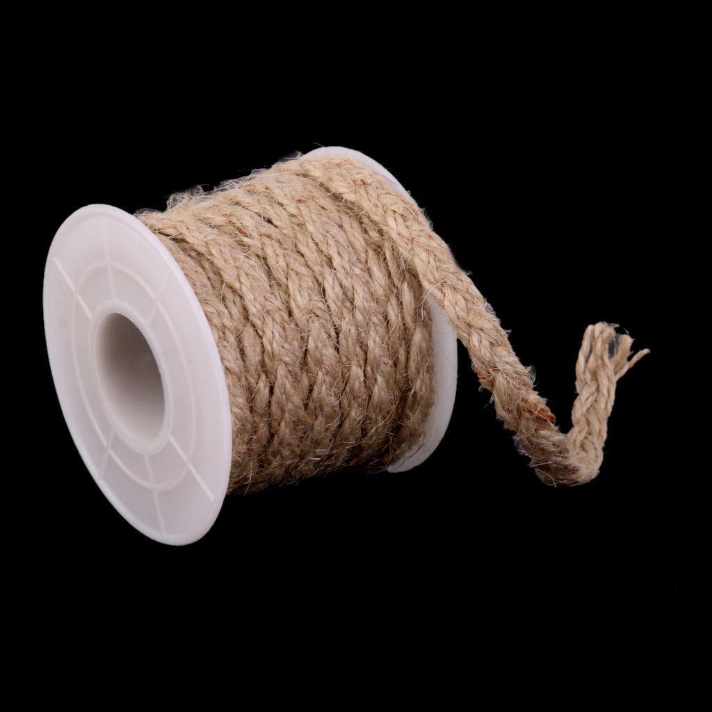 5M Jute Burlap Braided String Hessian Ribbon Rope Tape Wedding Party Craft Decor