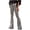 White, variant on Striped Flare Pants for Women Slim Fit Boho Yoga Dance Pants High Waisted Stretchy Trousers Comfy Thin Breathable Clothes White L