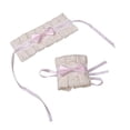 thumbnail image 2 of Maid Cosplay Accessories Ruffled Bowknot Lace Trim Bracelet Lolita Hand Sleeve Muñequeras para mujeres, niñas, Photo Props, Party, Costume Rosa claro Colco Muñequeras Lolita, 2 of 8