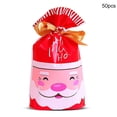 thumbnail image 4 of Bolsas con cordón estampadas navideñas Embalaje de regalo para fiestas Presenta Embalaje de juguetes Paquetes de bolsas vacías Accesorios de decoración Tipo 1 50 piezas sidaley HA009363-02, 4 of 5