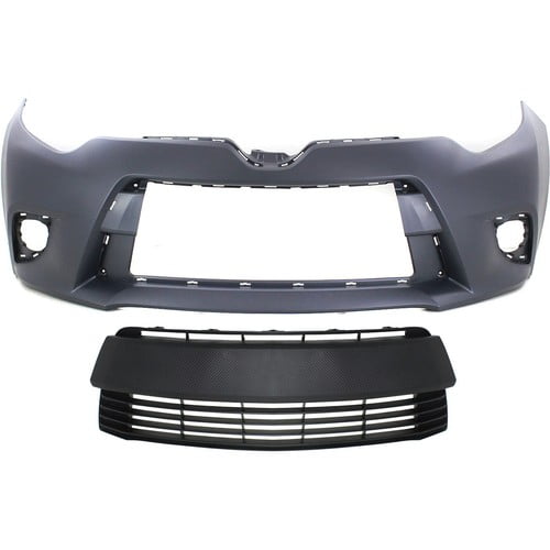 Bumper Cover Kit For 2014-2016 Toyota Corolla CE/L/LE/LE ECO Models Front Primed