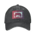 thumbnail image 1 of DouZhe Adjustable Washed Cotton Baseball Cap - Game Controller Prints Vintage Dad Hat Unisex Sports Caps (Black), 1 of 6