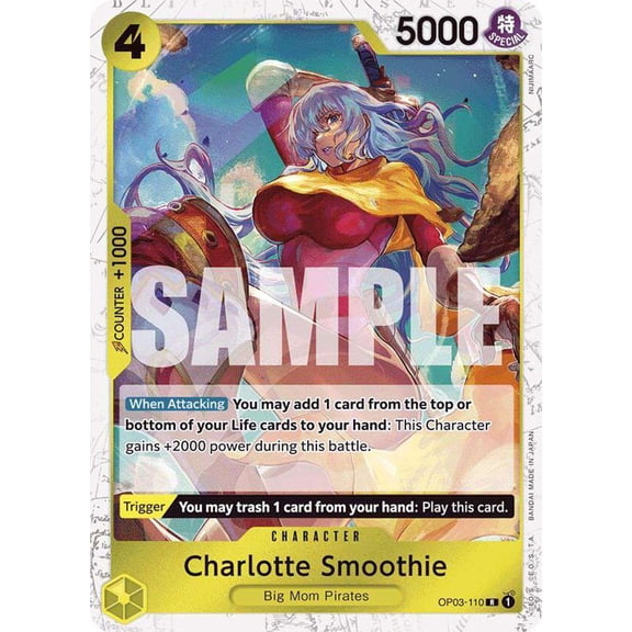 One Piece Premium Booster Rare Charlotte Smoothie OP03-110 [Jolly Roger Foil]