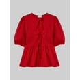 thumbnail image 3 of Michellecmm  Women Summer Basic T-Shirt Casual Tie Front Short Sleeve Tops, 3 of 4