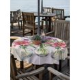 thumbnail image 2 of Outdoor Tablecloth with Umbrella Hole for Patio/Picnic/Party/Camping, Purple Red Spring Floral Waterproof Table Cloth Round Cover Washable, Summer Botanical Rustic (Dia 54"), 2 of 8