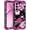 Purple Pink Flower, variant on CASEFIV for Samsung Galaxy S26 Plus Case,[Magnetic Invisible Stand][Military-Grade Drop Protection] Slim Glossy Marble Pattern Back Shockproof Protective Phone Cover,Purple Marble