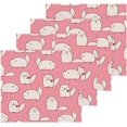 thumbnail image 2 of Pink Flower Cats Washcloth 12x12in Set, 2 Pack Absorbent Cotton Towel Square Kitchen Dishes Towels, Soft Cleaning Face Hand Towel Fast Drying Wash cloth, 2 of 7