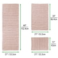 thumbnail image 4 of Juego de alfombras de baño mDesign, 100% algodón, absorbente de agua, color rosa, 4 of 9