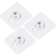thumbnail image 2 of SHISUYAN 10pcs Punch-free Non-marking Screw Picture Hook Invisible Traceless Hardwall Drywall Picture Hanging Kit for Picture Photo Frame Hanging (6*6cm Thick Sticker Exposed 10mm), 2 of 9