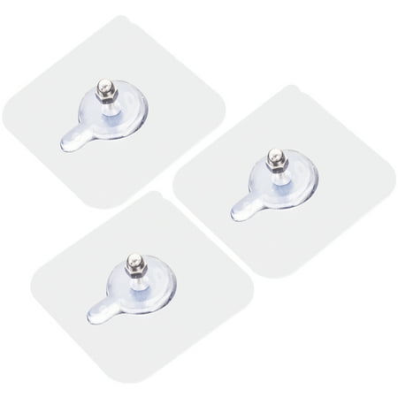 

10pcs Punch-free Non-marking Screw Picture Hook Invisible Traceless Hardwall Drywall Picture Hanging Kit for Picture Photo Frame Hanging (6*6cm Thick Sticker Exposed 10mm)