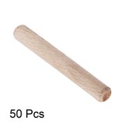 Unique Bargains 8x60mm Wooden Dowel Dried Fluted Hardwood 50Pcs