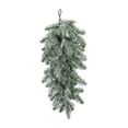 thumbnail image 3 of Guirnalda navideña de lágrima con ramas artificiales de nieve y agujas para escaleras, corona de colgantes de invierno artificiales para jardí, 3 of 9