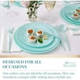 thumbnail image 2 of Modern Design Disposable Plastic Dinner Plates for Party (10 PC) Heavy Duty Disposable Dinner Set 10.25”, Fine China Look Plastic Dishes, Great for Baby Showers, Weddings, Birthdays, and Events, Mint, 2 of 5