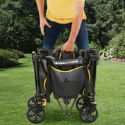 Gorilla Carts Collapsible Folding Wagon Cart - 7 cu ft, 150 lb Capacity - Gray