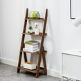thumbnail image 6 of Maydear Bamboo 4-Tier Trapezoid Bookshelf, Storage Rack Shelves, Wall Shelf Flower Stand, for Living Room, Kitchen, Office, Balcony, 6 of 7