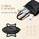 thumbnail image 3 of Bolso de mano Missnine para mujer, bolso de piel negro, 3 of 7