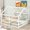 White, variant on Twin Size House Double Platform Beds with Two Shared Beds, Grey