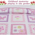 thumbnail image 2 of Cozy Line Home Fashions Butterfly Flower 100% Cotton 2-Piece Twin Quilt Bedding Set, 2 of 7