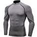 thumbnail image 3 of Men's Compression Shirts Long Sleeve Athletic Workout Tops Gym Undershirts Active Sports Baselayers Grey, 3 of 10