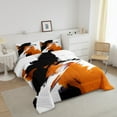 thumbnail image 3 of Erosebridal Gradient Black Orange White Bedding Twin Comforter Set, Modern Abstract Artwork Down Comforter, Oil Painting Decor Lightweight 2-Piece, 3 of 7