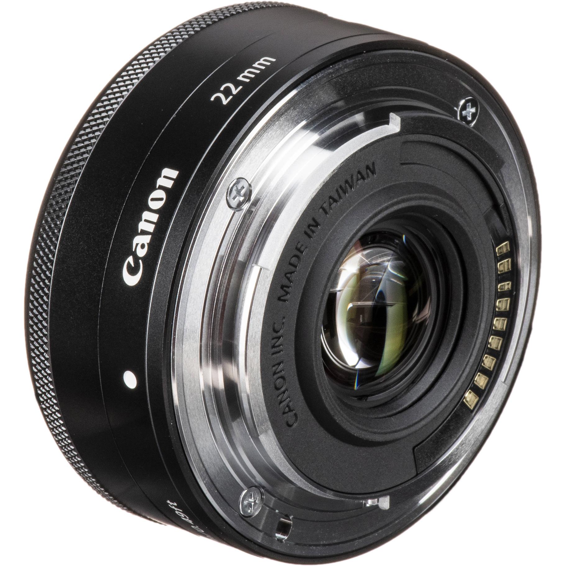 Canon EF-M 22mm f/2 STM Lens in Black (White Box) Compatible with