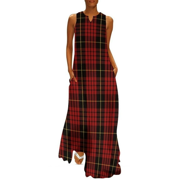 Clan Mac Tartan Long Dress Bride dresses dresses for wom02 luxury designer party Dress
