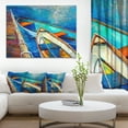 thumbnail image 1 of Design Art - Boats and Pier in Blue Shade, 1 of 3