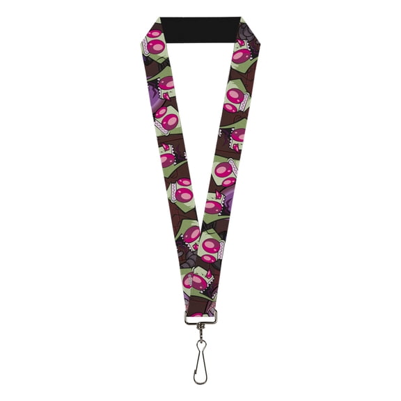 Nickelodeon Lanyard, Invader Zim Close Up Poses Reds, Elastic