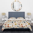 thumbnail image 3 of Designart "Scandinavian Harmony In Midcentury Modern" Yellow Midcentury Bedding Covert Set - Mid-Century Modern Bed Set With 1 Sham, 3 of 5