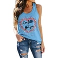 thumbnail image 1 of Gpoecd Camisoles Grande Taille pour Femmes Camisole Mode pour Carnaval Fête Tenue Décontractée Confortable Extensible Sans Manches Camisoles pour Femmes Bleu,G, 1 of 4