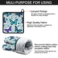 thumbnail image 7 of Butterflies and Leaves Pattern Kitchen Oven Mitt and Pot Holder Sets 4 Pcs for Baking, Cooking and Grilling, Heat Resistant Up To 392 °F, 7 of 7