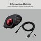 thumbnail image 5 of Ratón Trackball ELECOM DEFT PRO con cable/inalámbrico Bluetooth, 5 of 9