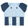 Hudson Baby Infant Boy Hooded Towel and Five Washcloths, Navy Blue Elephant, One Size