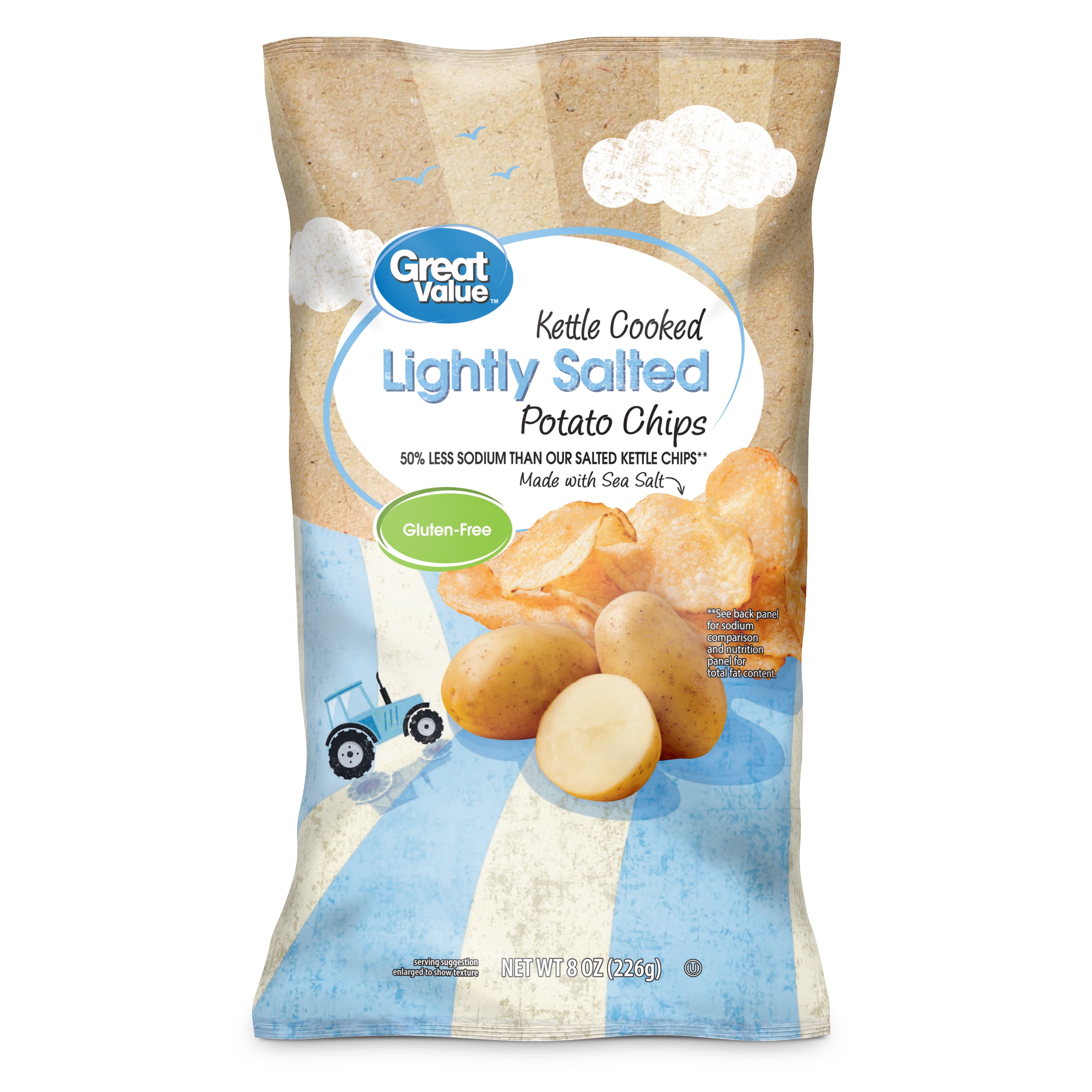 Great Value Kettle Cooked Lightly Salted Original Flavor Potato Chips