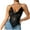 Black, variant on Women's Backless Metallic Chain Halter Sequin Camisole Top Long Sleeve Round Neck Casual Party Blouse, Silver M