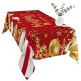 thumbnail image 2 of Red Christmas Table Cloth Waterproof Tablecloths, Snowman Xmas Snowflake Gifts Winter Tablecloth Dining Table Cover for Kitchen Party Tabletop Outdoor, Rectangle Tablecloth 54x108 Inch, 2 of 9