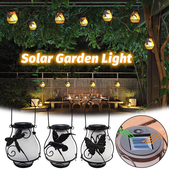 Iumwxz Lamp Light Garden Bird Lantern Outdoor Garden Villa Decorative Hanging Floor Lamp Room Decor Black Metal Festival Gift