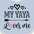 thumbnail image 4 of Inktastic My Yaya Loves Me Grandchild Girls Baby Bib, 4 of 4