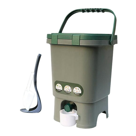 tamizeot Compact 15L Waste Food Compost Bin With Strong Sealing And No Leakage Feature Kitchen DIMENSIONCompact Size Balcony