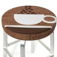 thumbnail image 3 of Daiia Coffee Cafe Cup Stool Covers Round,Round Bar Stool Covers Waterproof Bar Chair Covers Washable Stool Cushion Slipcover for 12-14 Inch Chair-12 inch, 3 of 7